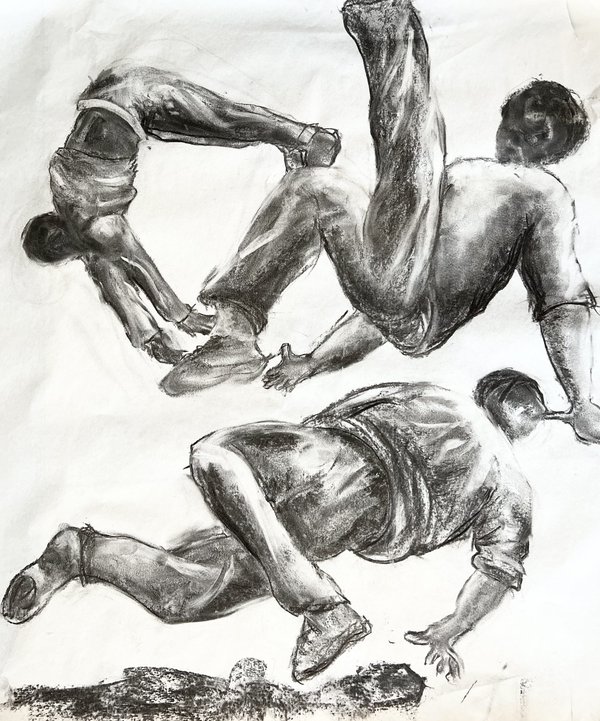 Gravité - Peinture de Christine Gauche